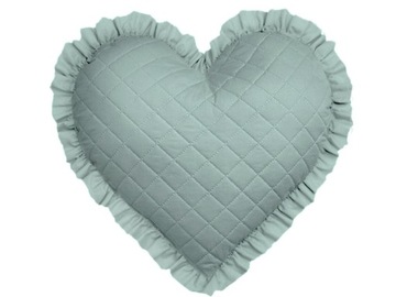 Poduszka Dekoracyjna z FALBANKAMI SERCE PIKOWANE