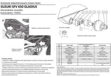 CRASH PADY RENNER SUZUKI SFV 650 GLADIUS