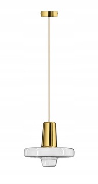 Lampa APP553 sufitowa wisząca LED szklana złota