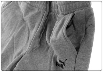 PUMA SPODNIE MĘSKIE DRESOWE BAWEŁNIANE ESS LOGO PANTS GRAY r.M