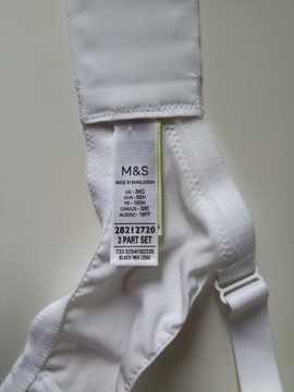 Śliczny biustonosz komfortowy M&S 3254F UK 38G EUR 85H biały