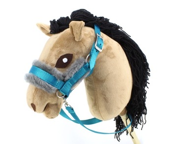 Недоуздок Mustang Hobby Horse на подкладке + поводья, размер (А3), темно-синий