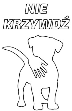 Naklejka na samochód na auto NIE KRZYWDŹ BIAŁA