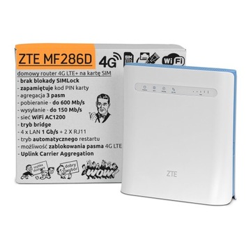 ZTE MF286D Router WiFi kartę SIM 4G LTE+ Advanced T-mobile Plus Play Orange