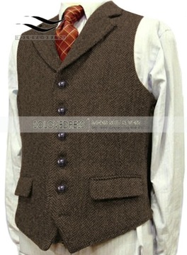 Men's Wool Tweed Slim Fit Leisure Cotton Burgundy