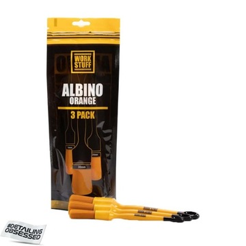 Work Stuff Detailing Brush Albino Orange 3 упаковки — набор кистей для детейлинга