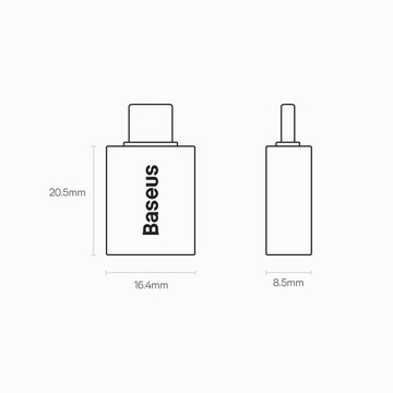 АДАПТЕР BASEUS USB-C - КОНВЕРТЕР USB-АДАПТЕРА ДЛЯ ТЕЛЕФОНА OTG 10 ГБ/С