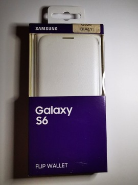 Чехол-книжка-кошелёк для Samsung S6 белый ориг!!!
