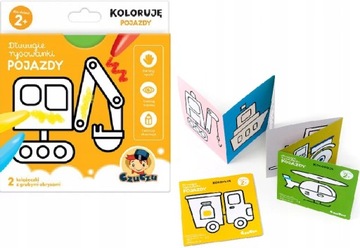 CZUCZU DŁUGIE RYSOWANKI POJAZDY KOLORUJĘ 2+