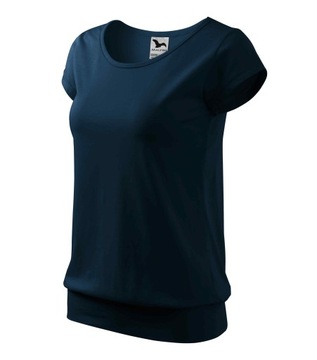 Koszulka bluzka damska t-shirt CITY granat 2XL