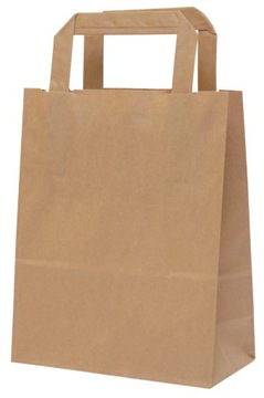 TORBA papierowa torebki uchwyt PŁASKI 22x11x28