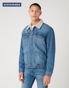 WRANGLER 124MJ SHERPA MĘSKA KURTKA JEANSOWA 2XL