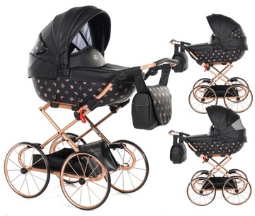 Wózek dla lalek lalki Tako Laret Imperial CLASSIC MINI Czarny Baby Born NEW
