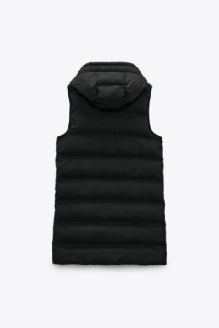 ЧЕРНАЯ СТЕГАНАЯ БЕСШОВНАЯ ЖИЛЕТКА ZARA 34