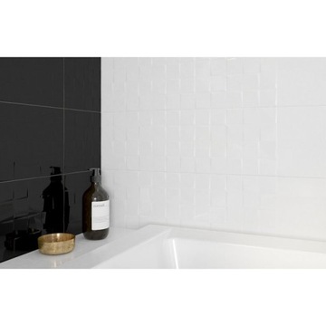 НАСТЕННАЯ ПЛИТКА SIMPLE ART черная ГЛЯНЦЕВАЯ 20x60