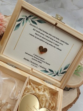 Сувенир ко Святому Причастию - ПОДАРОК, коробка. Набор четок и сердца