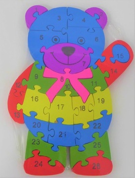 PUZZLE drewniane układanka EDUKACYJNE