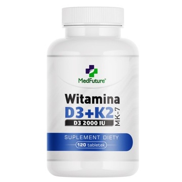 Witamina D3 + K2 MK-7 (menachinon-7) 2000 IU 120 tabletek, ODPORNOŚĆ