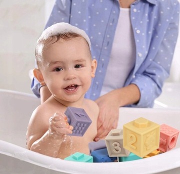 СЕНСОРНЫЕ БЛОКИ 12 ШТ. ФОРМЫ ЦВЕТА КУБ