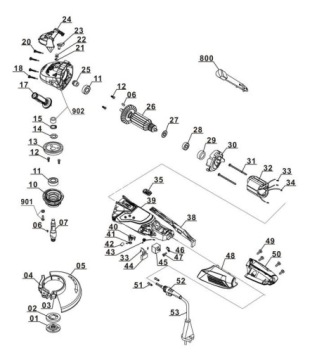 Кнопка блокировки шпинделя TE-AG 115 TE-AG 115/600