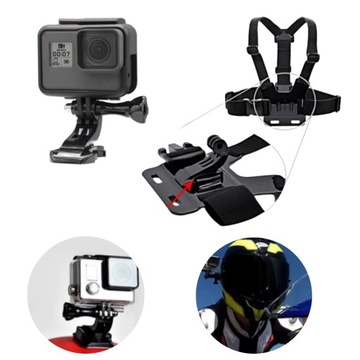 ZESTAW XXL AKCESORIA GOPRO HERO 13 12 11 10 9 8 7 GoPro 45w1 SZELKI WALIZKA
