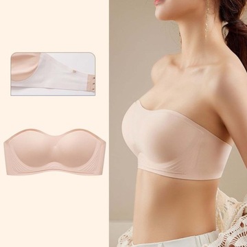 Women Strapless Bra Invisible Bra Clothing Skin XL