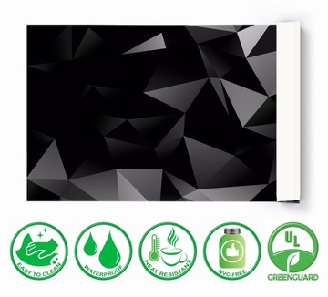 Защитный коврик для стола 120х60 Черный Абстракт