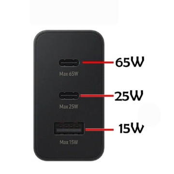 Сетевое зарядное устройство Samsung EP-T6530NBEGEU 3000 мА 20 В 65 Вт S22 S23 S24 ULTRA