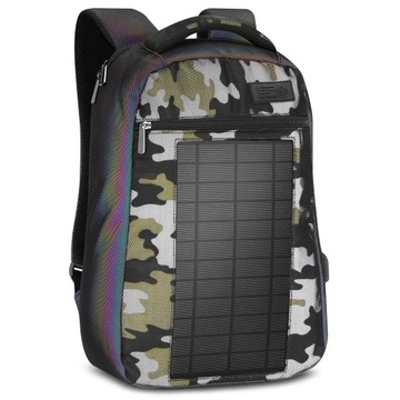 Plecak miejski duży 30l z panelem solarnym z USB