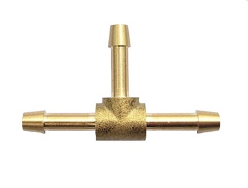 ŁĄCZNIK TRÓJNIK MOSIĘŻNY ZŁĄCZKA DO WĘŻA 5X5X5 mm