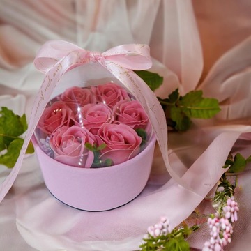 ЦВЕТОЧНАЯ КОРОБКА МЫЛО БУКЕТ ЦВЕТОВ ПОДАРОК ​​На День Матери