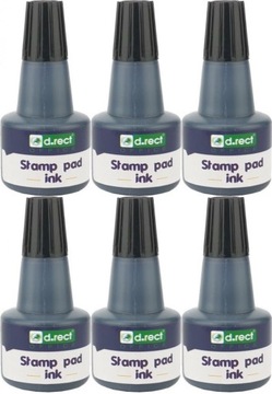 TUSZ do STEMPLI pigmentowy CZARNY butelka 25ml x6
