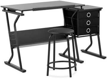 Biurko prostokątny Fromm & Starck 128 x 60 x 76 cm czarny