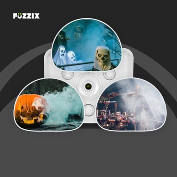 Дым-машина со светодиодным эффектом RGB, белый Fuzzix + бесплатная жидкость
