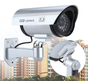 ATRAPA KAMERY- KAMERA MIGAJĄCA DIODA SILVER- Monitoring-SECURITY