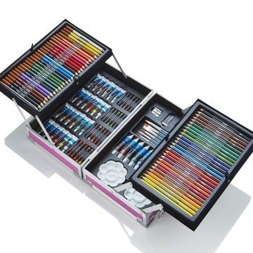 ХУДОЖЕСТВЕННЫЙ НАБОР ДЛЯ РИСОВАНИЯ, КРАСКИ ДЛЯ ДЕТЕЙ, ЧЕМОДАН, 145 шт.