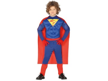 KOSTIUM SUPERMAN KOMBINEZON Z MIĘŚNIAMI 125-135
