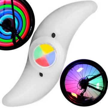 LAMPKA LED NA SZPRYCHY KOŁA ROWER NAKŁADKA 35