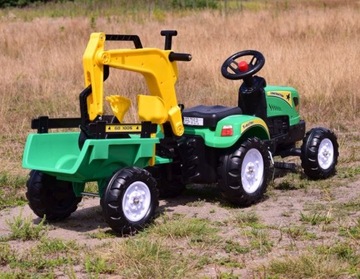 ПЕДАЛЬНЫЙ ТРАКТОР С ПРИЦЕПОМ И ЭКСКАВАТОРОМ/ TR3007