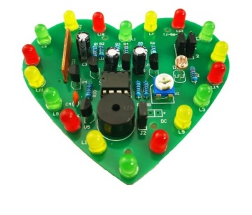 Набор «Разноцветное сердце» из 18 светодиодов с мелодией «Сделай сам»