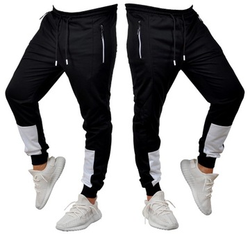 K190 r. L MĘSKIE SPODNIE DRESOWE JOGGERY