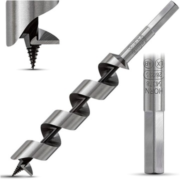 WIERTŁO do DREWNA Świder 28x230mm Śrubowe ŚWIDROWE