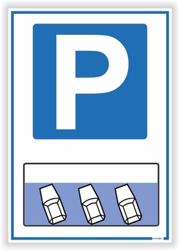 Parking skośnie do ulicy - Tabliczka | Druk UV