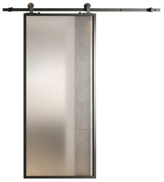 Drzwi Szklane Przesuwne 85cm System Loft Satyna