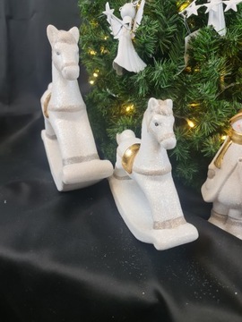 КЕРАМИЧЕСКАЯ БЛЕСТЯЩАЯ ЛОШАДЬ-КАЧАЛКА