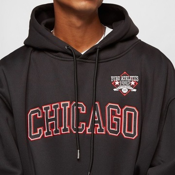 FUBU BLUZA MĘSKA Z KAPTUREM CZARNA CHICAGO M