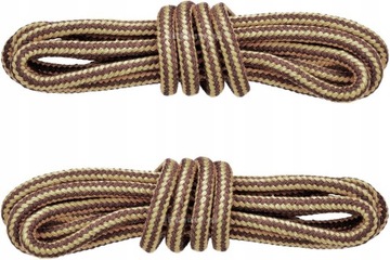 BRĄZOWO-BEŻOWE SZNURÓWKI TREKKINGOWE OUTDOOR 90 CM