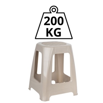 Taboret stołek krzesło do 200 KG Soft Brązowy