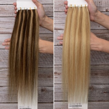 #24 ЛЕНТА НАТУРАЛЬНАЯ ДЛЯ ВОЛОС НА 20 ЛЕНТ 40 СМ СЭНДВИЧИ