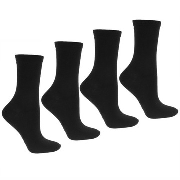 4x Ponožky Dámske Dlhé Bavlnené Ponožky Čierne Teplé MORAJ 35-38